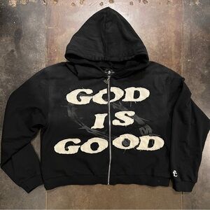 God is Good cropped hoodie, Size 2XL